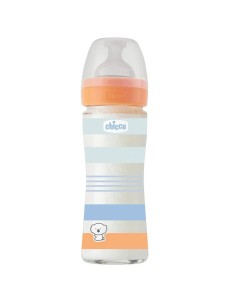 Chicco Biberon Well Being 0m+ Flusso Lento 240ml Silicone...