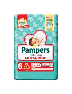 Pampers Baby Dry Mutandino Tg.6 Extralarge 15kg+ 14pz