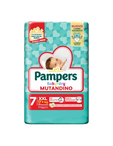 Pampers Baby Dry Mutandino Tg.7 XXL 17kg+ 14pz