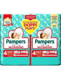 Pampers Baby Dry Mutandino Tg. 4 Maxi 8-15kg 32pz