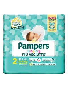 Pampers Baby Dry Tg. 2 Midi 3-6kg 24pz