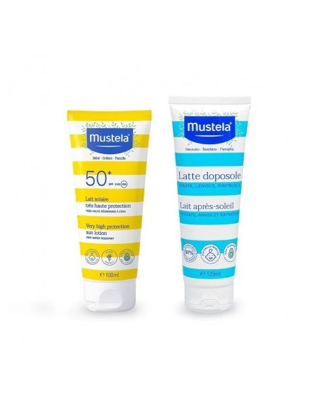 Mustela Latte Solare SPF 50+ 100 ml + Latte Doposole 125 ml