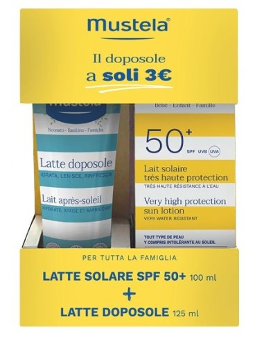 Mustela Latte Solare SPF 50+ 100 ml + Latte Doposole 125 ml