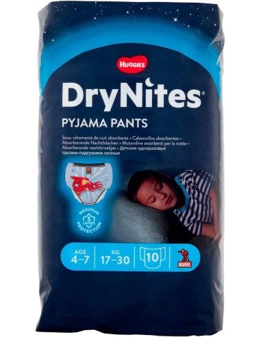 Huggies Drynites Boy 4-7 Anni 17-30kg 10pz