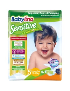 Babylino Sensitive Tg.5+ Junior 12-17kg 16pz