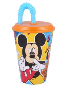 Bicchiere con Cannuccia Mickey 430ml