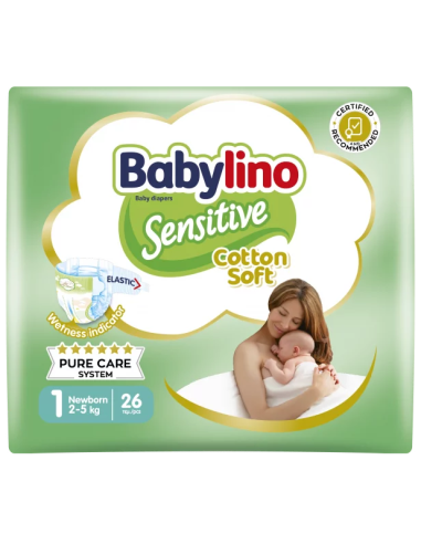Babylino Sensitive Tg.1 Newborn 2-5kg 26pz