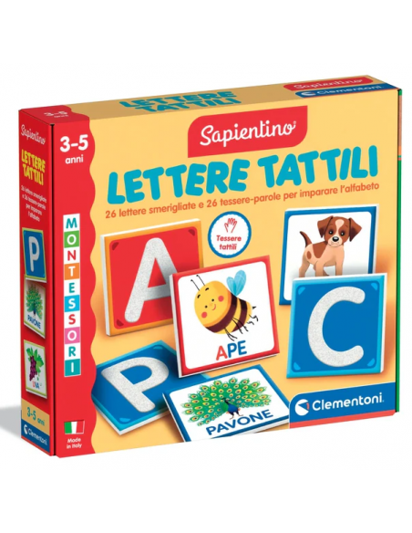 Clementoni Sapientino Montessori Lettere Tattili