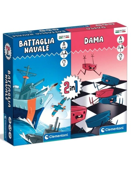 Clementoni 2 in 1 Battaglia Navale + Dama