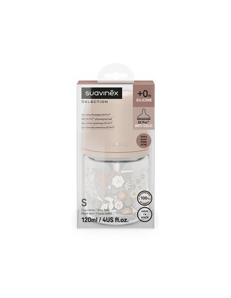 Suavinex Biberon Wonderland Vetro 0m+ 120ml Rosa