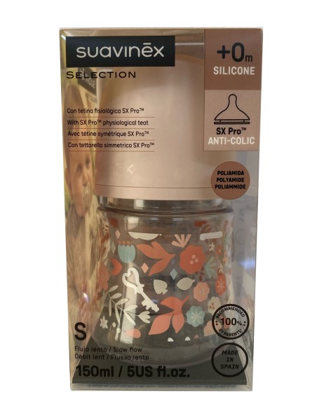 Suavinex Biberon Wonderland 0m+ 150ml Rosa