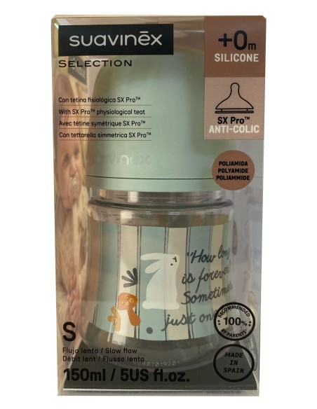 Suavinex Biberon Wonderland 0m+ 150ml Verde