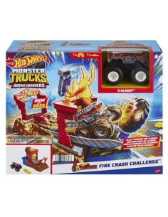Hot Wheels Monster Trucks Arena Smashers Fire Crash Challenge