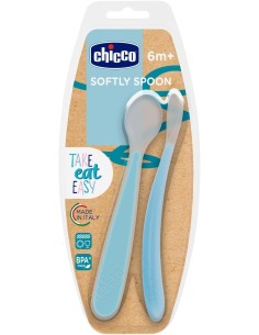 Chicco Cucchiaio Silicone 6m+ Azzurro