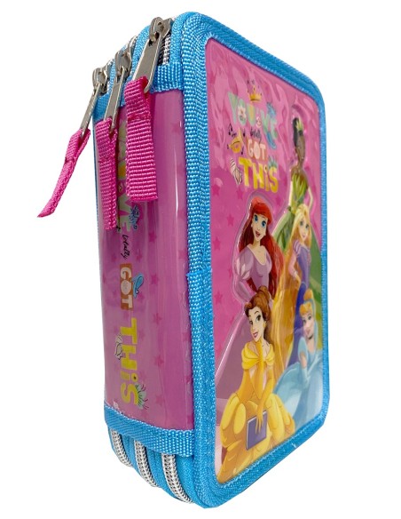 Astuccio 3 Zip Principesse