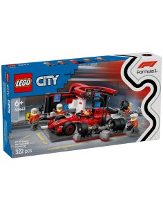 Lego City Pitstop e Meccanici con Monoposto Ferrari F1 60443