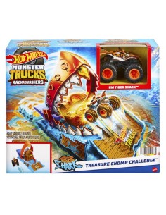 Hot Wheels Monster Trucks Arena Smashers Treasure Chomp Challenge