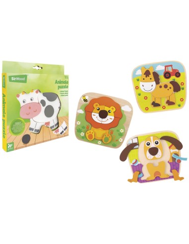 Puzzle in Legno Animali Assortiti