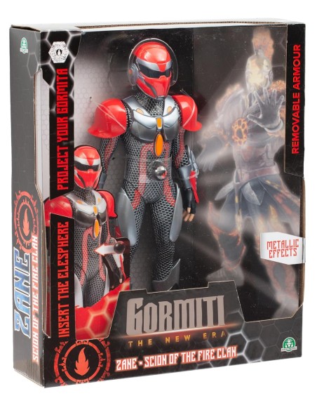 Gormiti The New Era Zane Scion del Clan del Fuoco con Elesfera