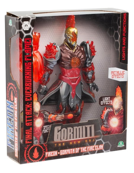 Gormiti The New Era Fireon Gormita del Clan del Fuoco con Effetti Luminosi
