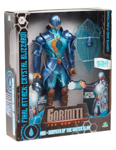 Gormiti The New Era Aqu Gormita del Clan dell'Acqua con Effetti Luminosi
