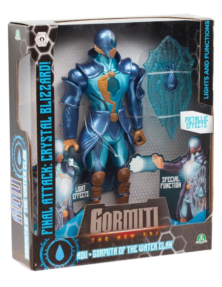 Gormiti The New Era Aqu Gormita del Clan dell'Acqua con Effetti Luminosi