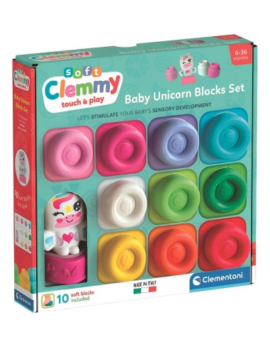 Soft Clemmy Baby Unicorn Blocks Set