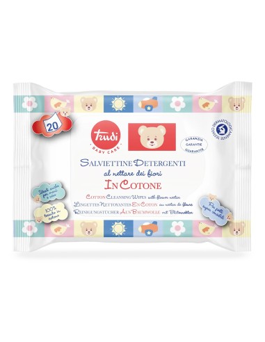 Trudi Salviettine Detergenti in Cotone 20pz