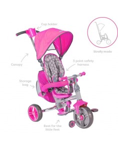 Triciclo Strolly Compact Evolution Rosa