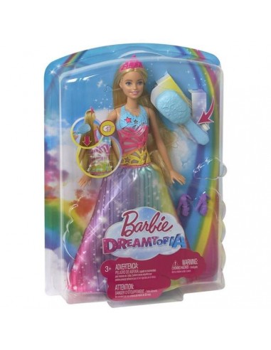 Barbie Bambola Principessa Pettina e Brilla  Abito Arcobaleno