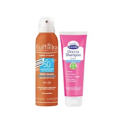 Euphidra Spray Solare 50+ 150ml + Doccia Shampoo