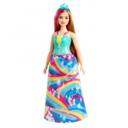 Barbie Dreamtopia Principessa Bionda con Ciocca Rosa