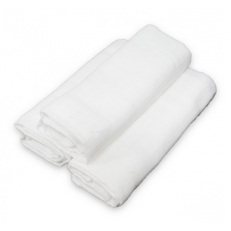 Set 3 Pezzi Quadrato Garza Bianco in Busta