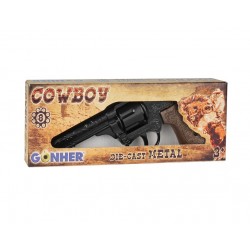Pistola Cowboy in Metallo Nera 8 Colpi 80/6