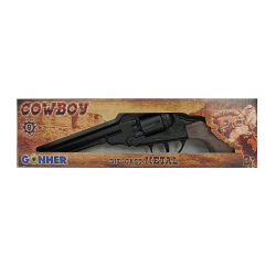 Pistola Cowboy in Metallo Nera 8 Colpi 88/6
