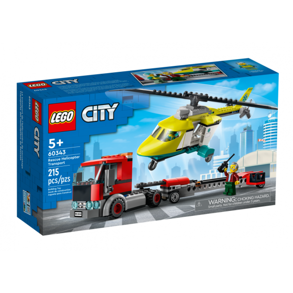 Lego City Trasportatore di Elicotteri di Salvataggio 60343