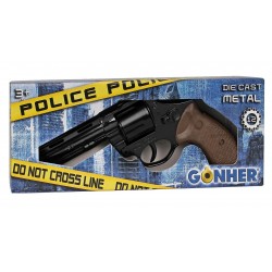 Pistola Polizia in Metallo Nera 12 Colpi 123/6